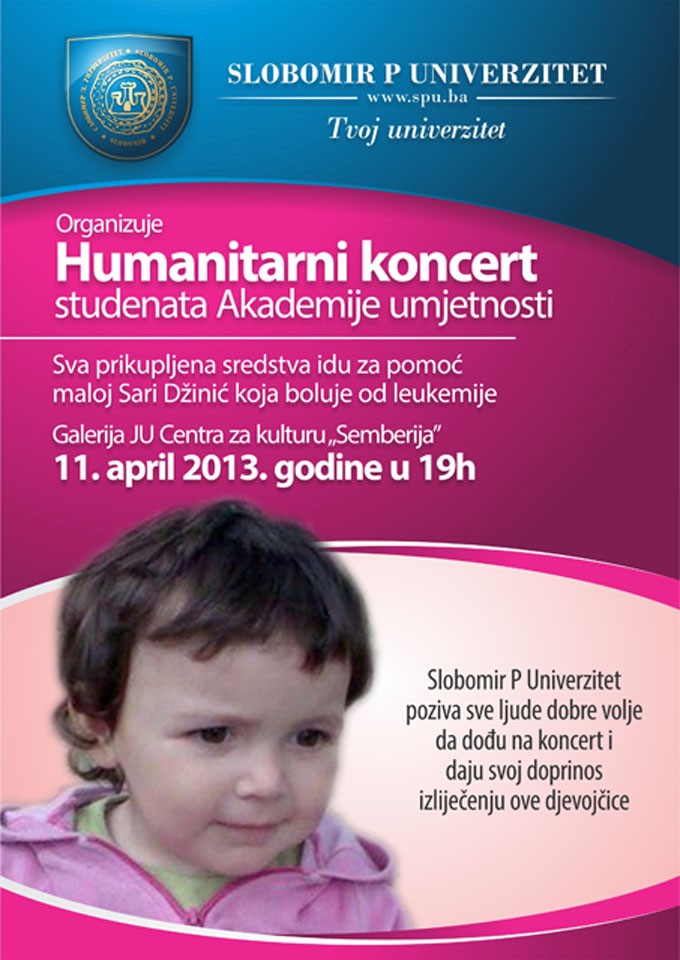 Za sajt Slobomir P Univerzitet - koncert za Saru Dzinic
