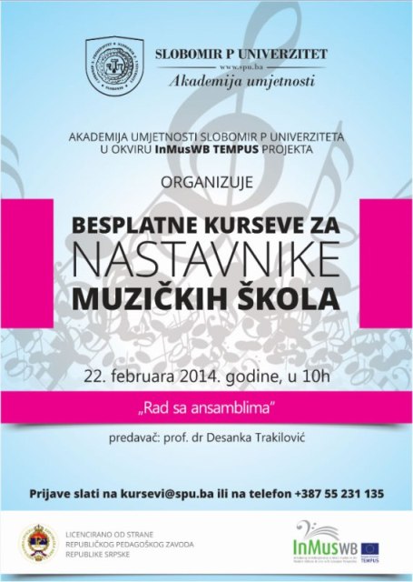 Seminari za nastavnike muzickih skola - Slobomir P Univerzitet