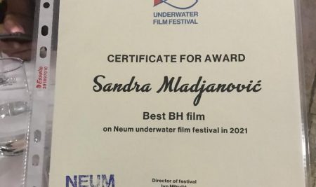 Dobojka Sandra Mlađanović u Neumu osvojila nagradu za najbolji BH podvodni film